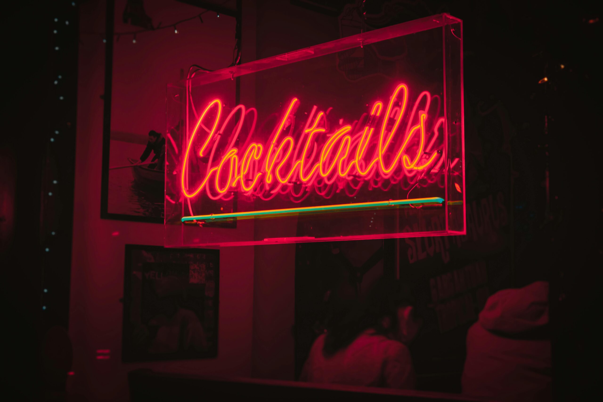 neon glass sign